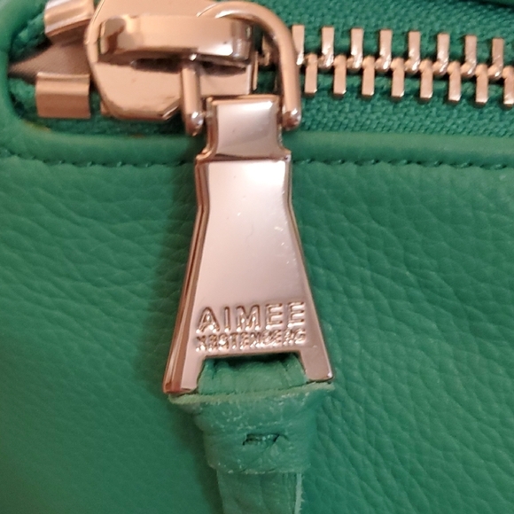 Aimee Kestenberg Teal Green Bali Leather Crossbody Bag with Adjustable Strap - Picture 6 of 17